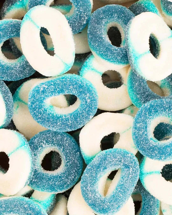 Anneaux framboises acidulés